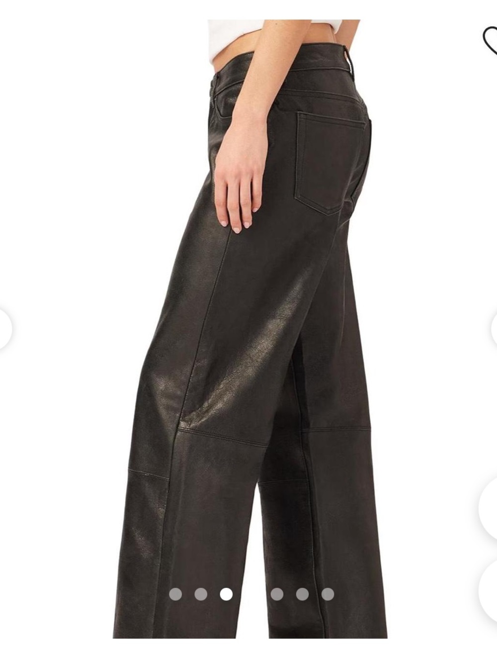 DL1961 Black genuine Leather Straight-Leg Pants